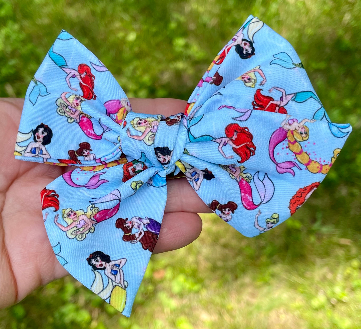 Mermaid Princess 5in Hand Tied Bow