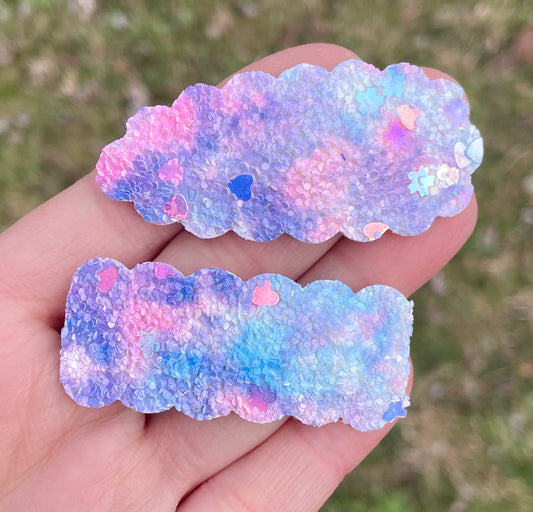 Lover Glitter Snap Clips