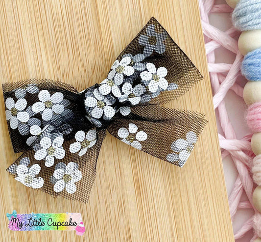 Black Tulle Daisy Tied