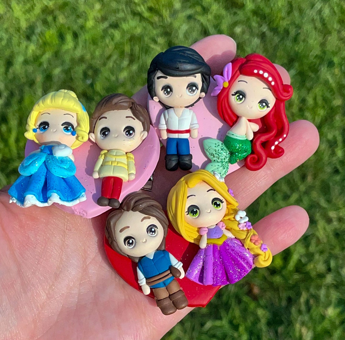 Princess Couple Clay Clips