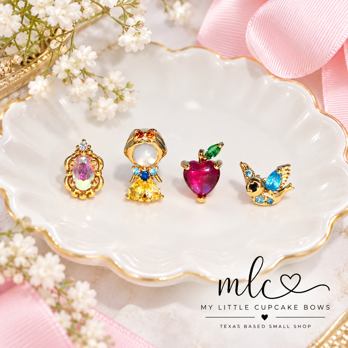 Snow White Mix & Match Earring Set