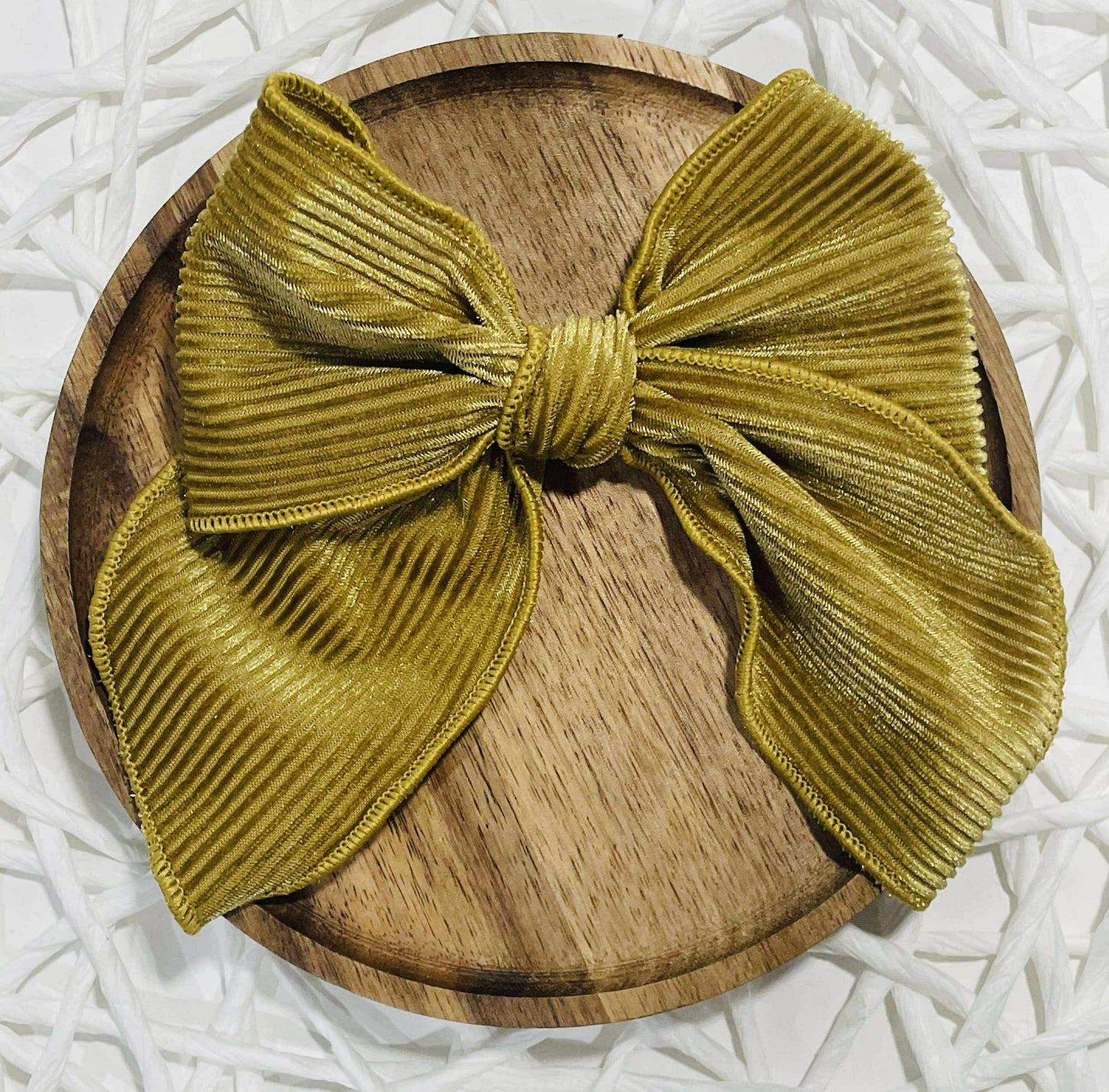 Golden Yellow Velvet Ribbed 4.5in Serged