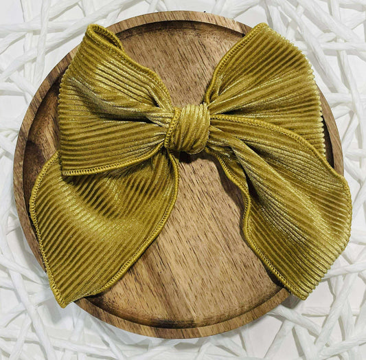 Golden Yellow Velvet Ribbed 4.5in Serged