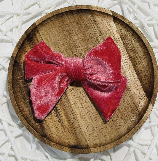 Pink Velvet Hand Tied