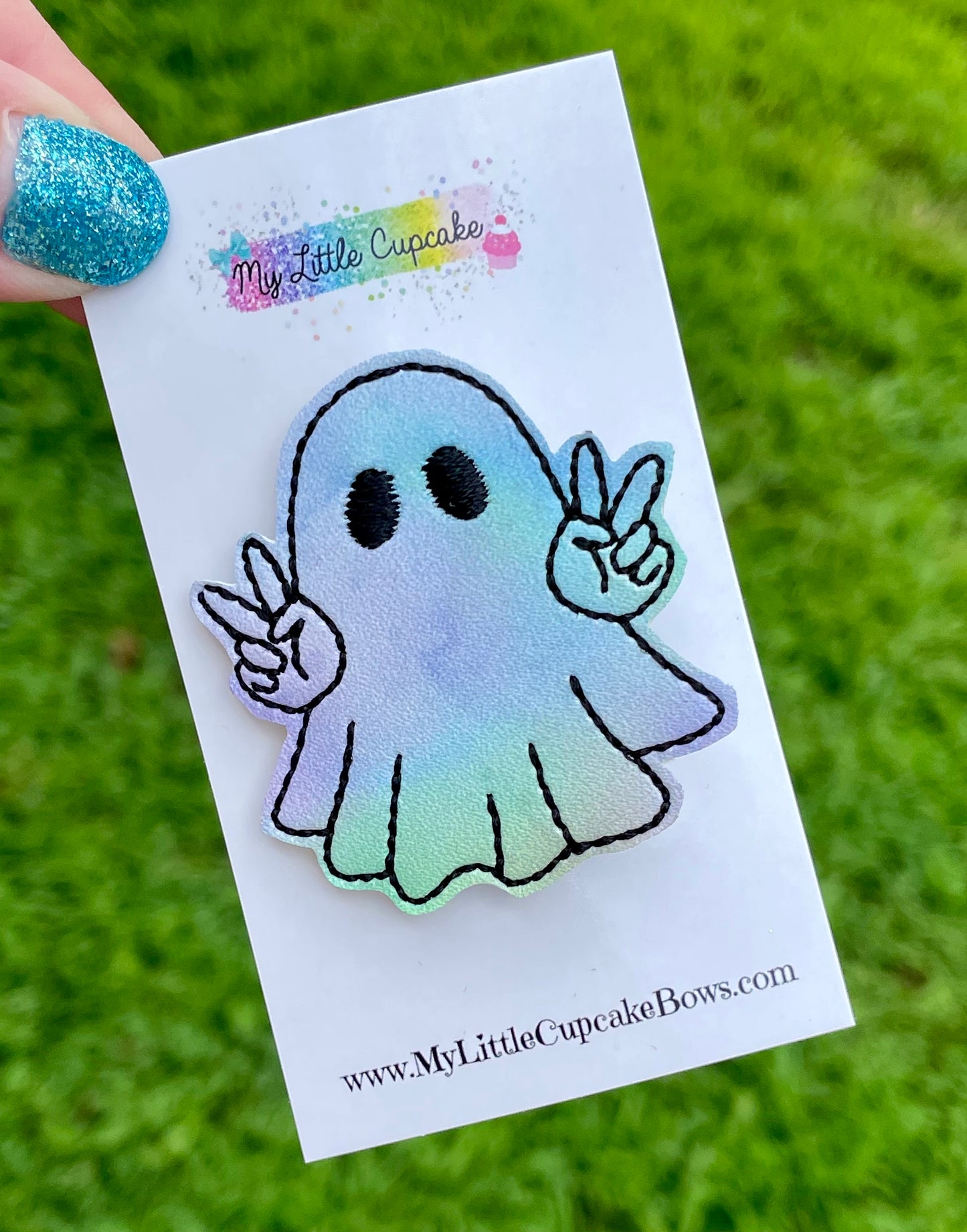 Watercolor Peace Ghost Feltie