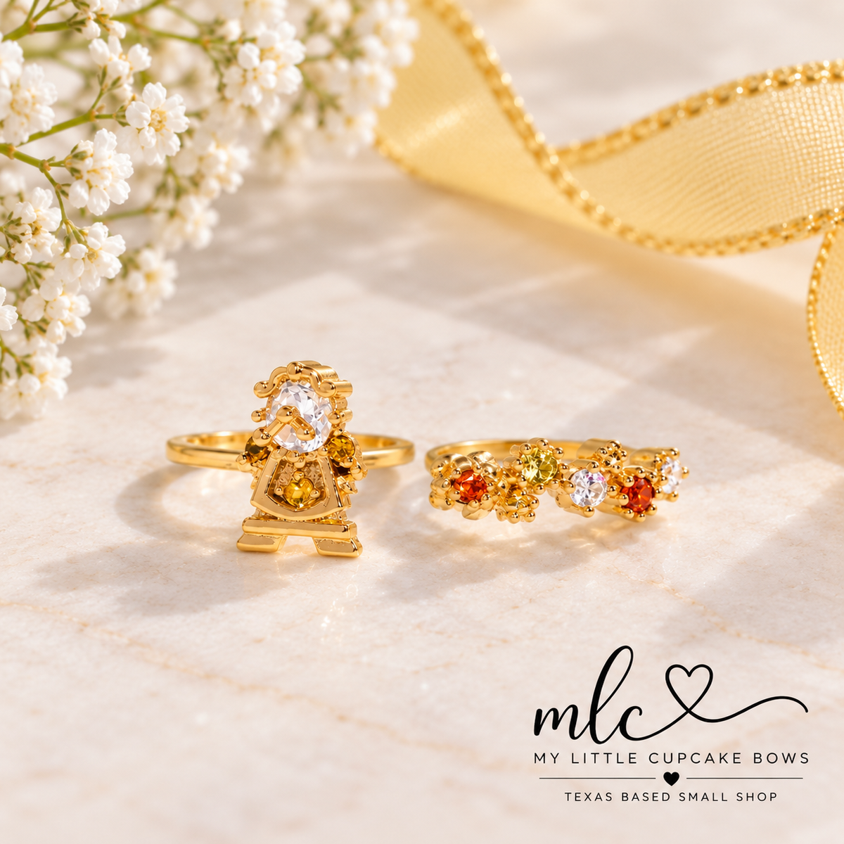 Beauty & the Beast Inspired Adjustable Rings