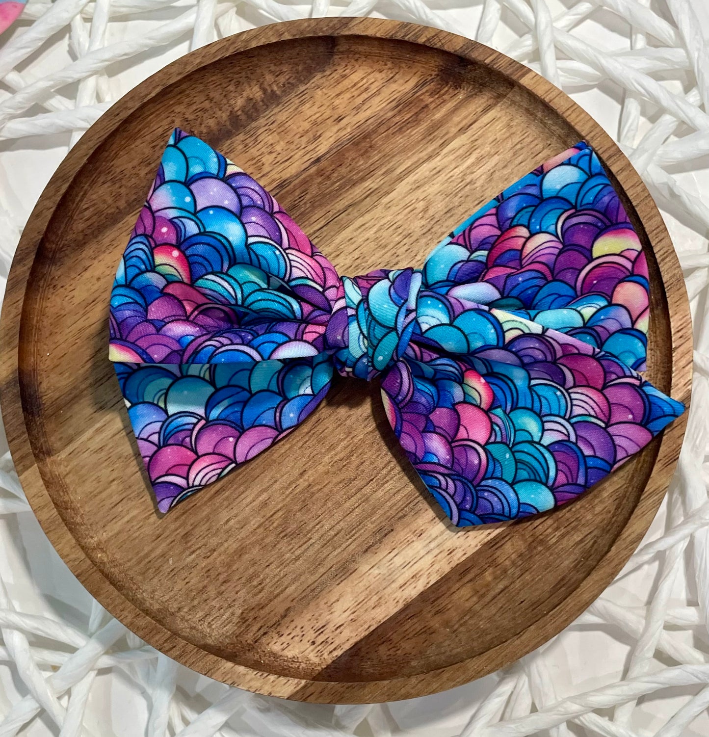 Stained Glass Mermaid 5in Hand Tied