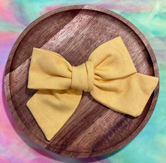 Sunflower Yellow Linen 5in Hand Tied