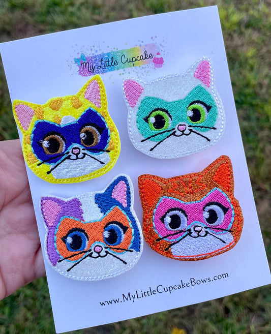 Super Kitties Feltie Clip Set