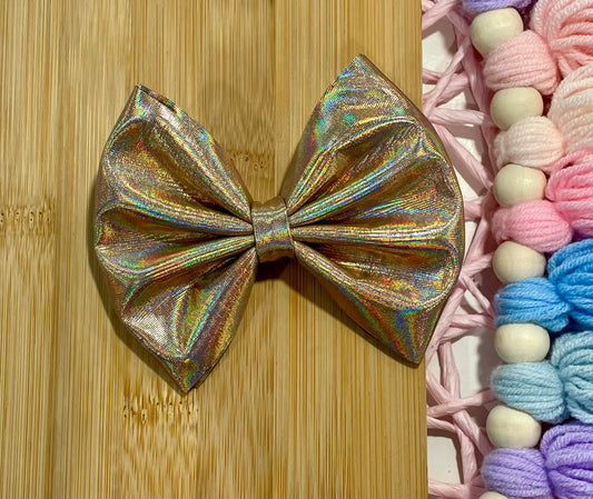 Gold Holo Fabric Bow