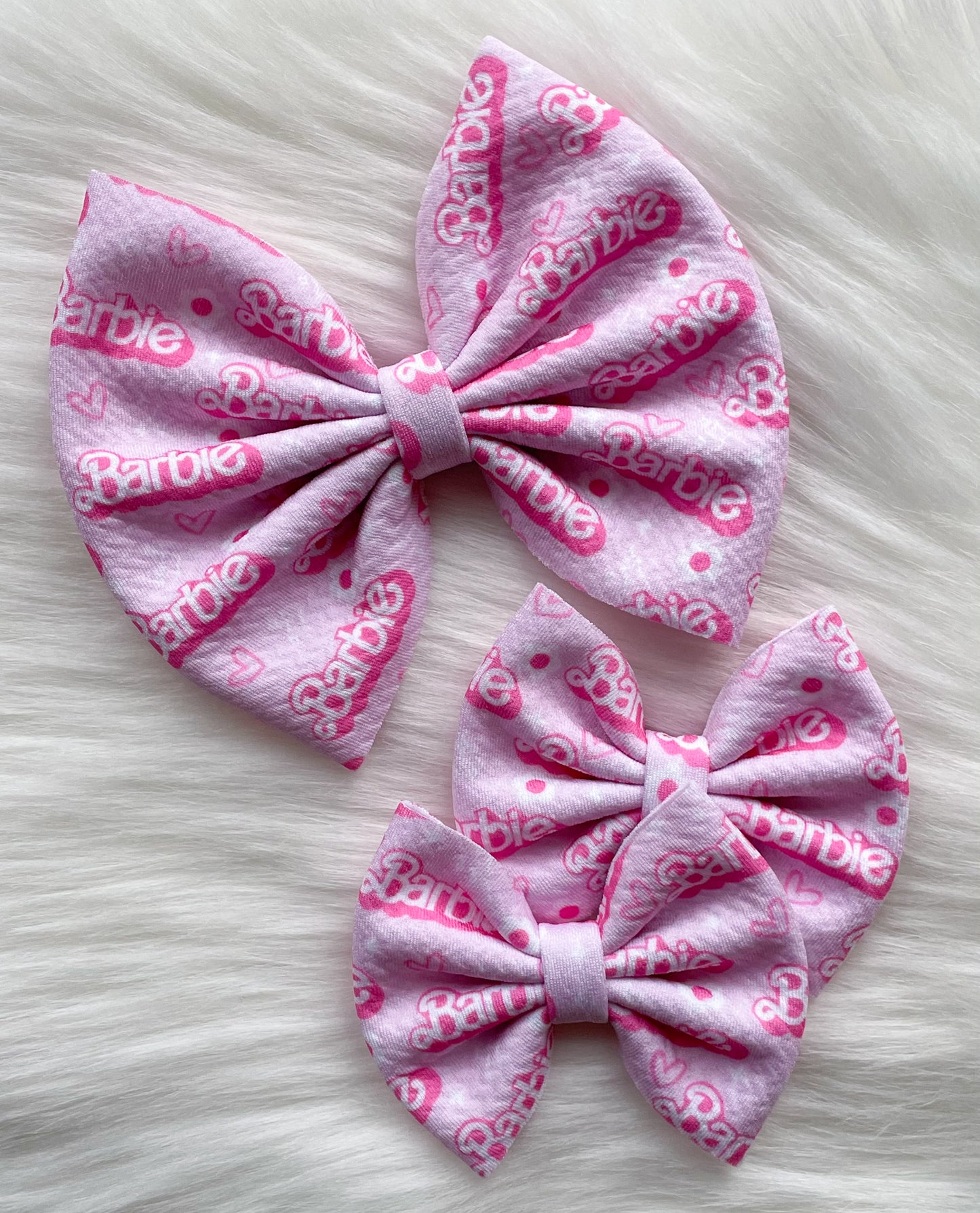 Barbie Logo Fabric Bow