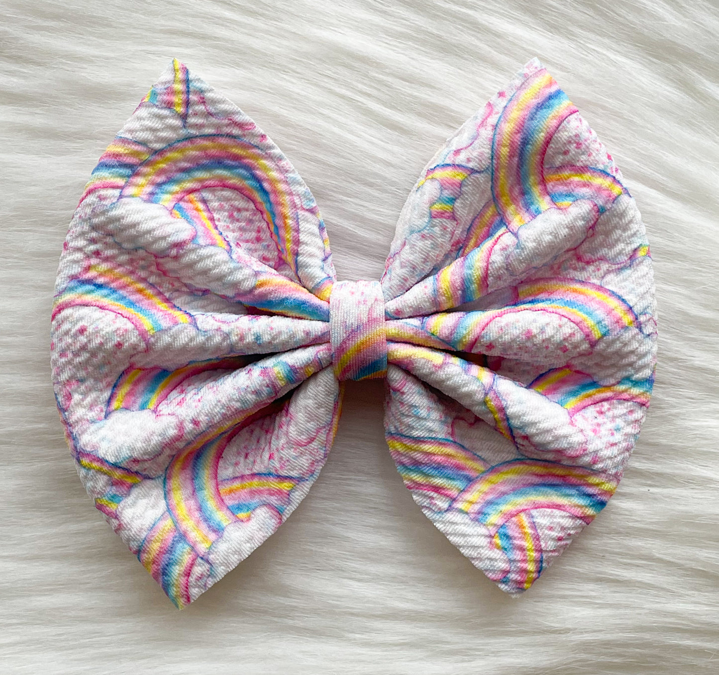 In the Clouds Fabric Bow