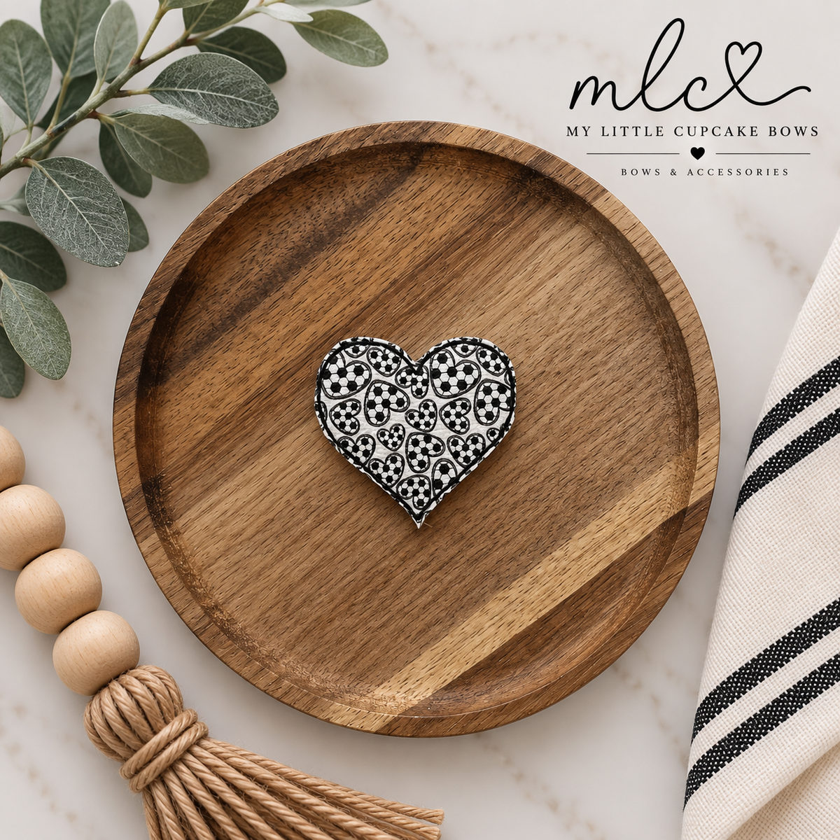 Soccer Heart Feltie Clip