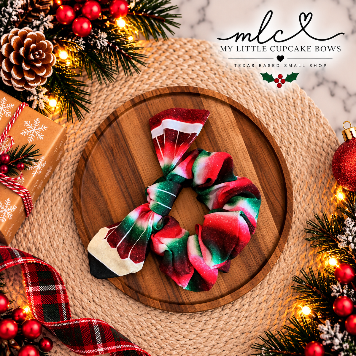 Christmas Pencil Scrunchie