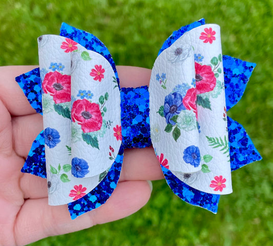 Americana Floral 3.5in Jasmine Bow