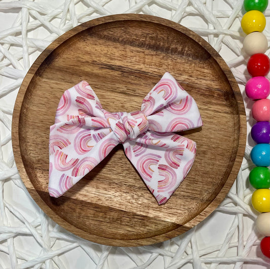 Pink Rainbows Hand Tied