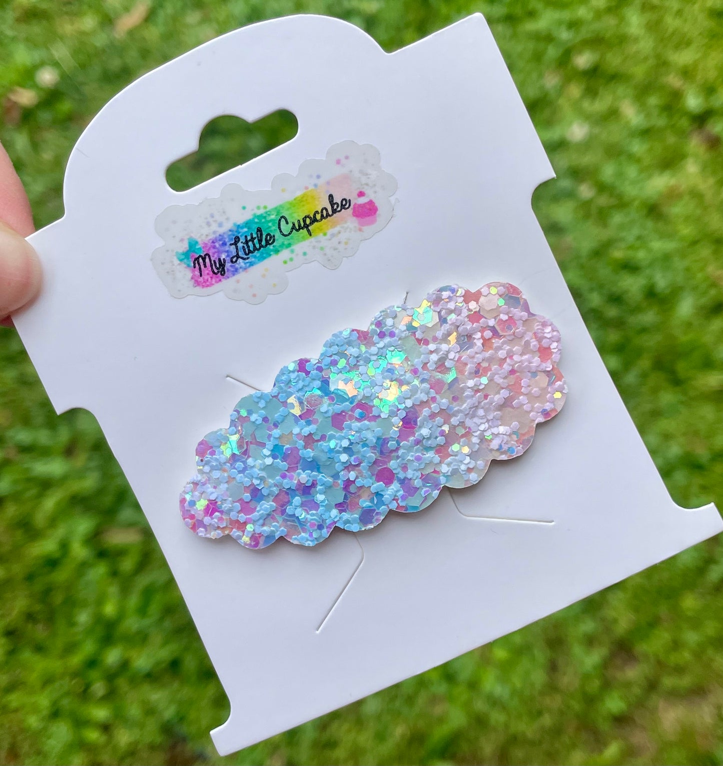 Cotton Candy Dreams Glitter Snap Clip