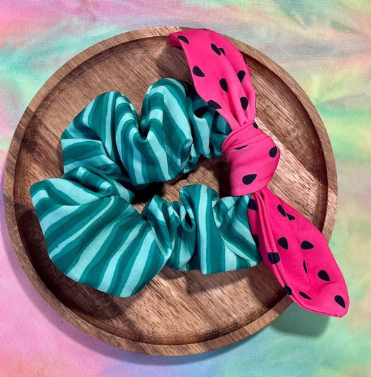 Watermelon Two Tone Scrunchie