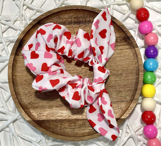 Pink & Red Hearts Scrunchie