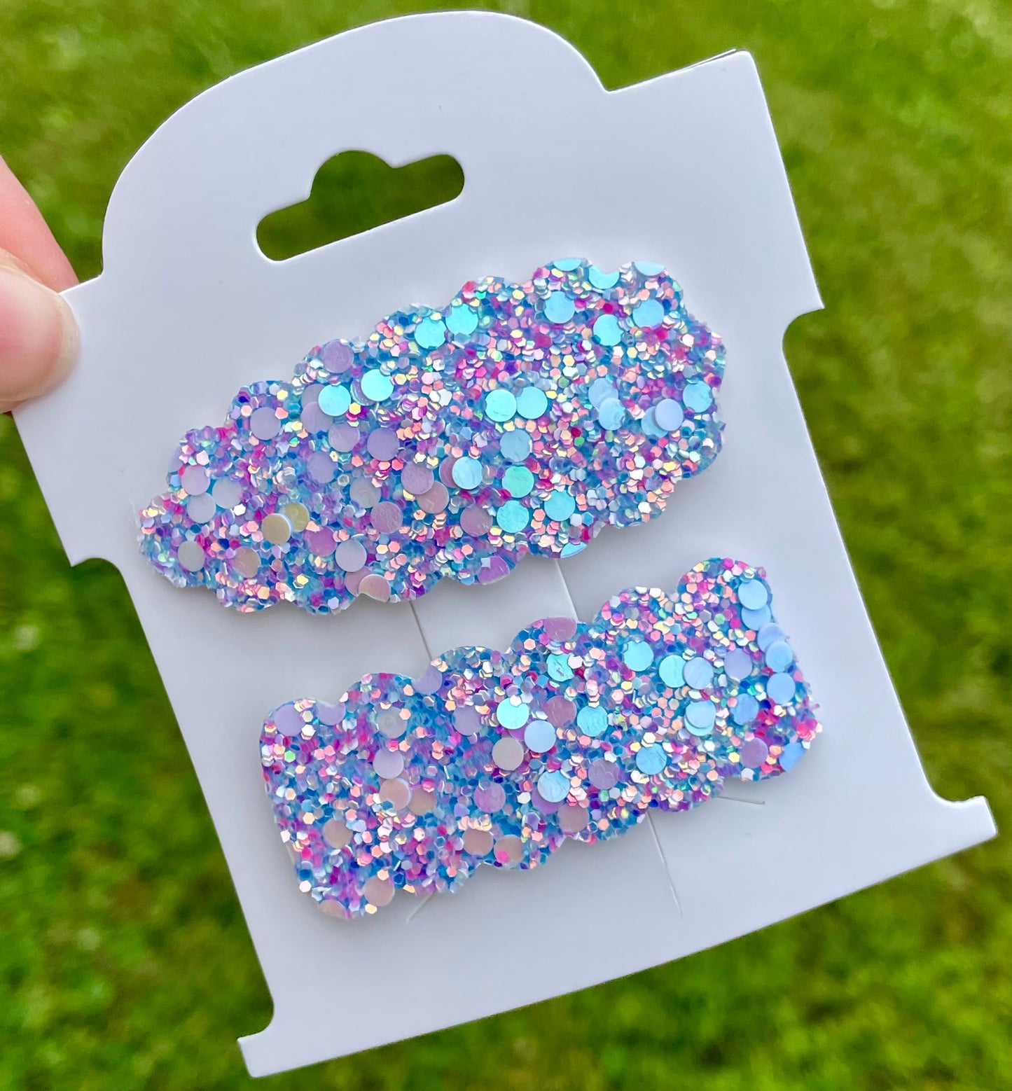 Purple Paradise Holo Glitter Snap Clips