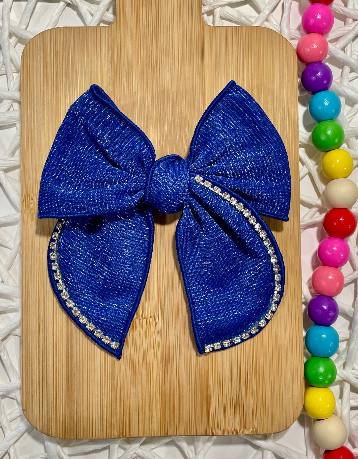 Royal Blue Blingy Shimmer 4.5in Serged