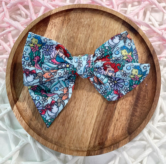 Little Mermaid Blue Swim 5in Hand Tied