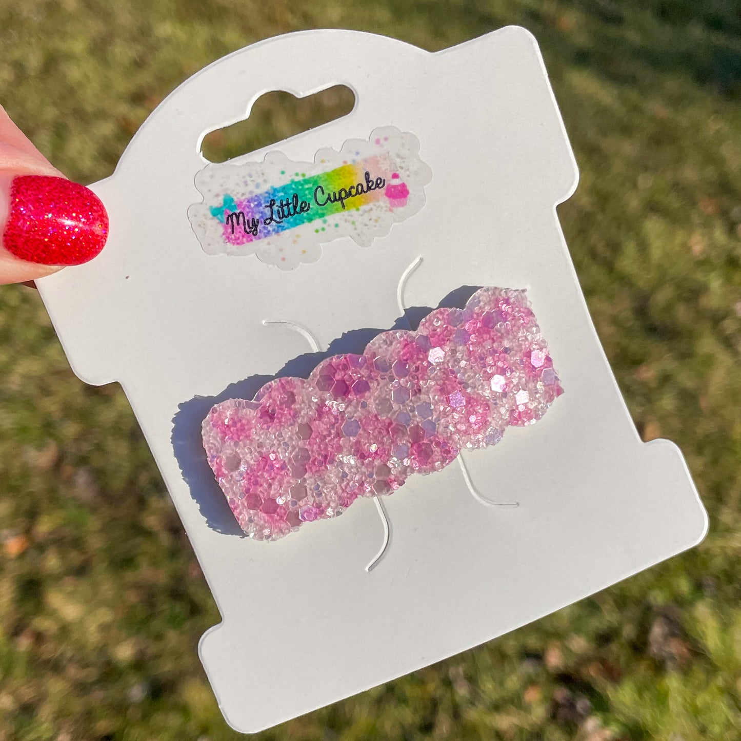 Pink Cheetah Shimmer Snap Clip