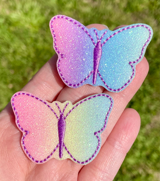 Pastel Butterflies Feltie Clips