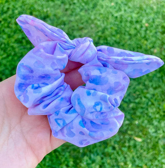 Pastel Purple Cheetah Scrunchie