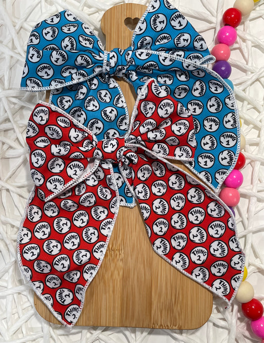 Thing 1 & Thing 2 5.5in Serged