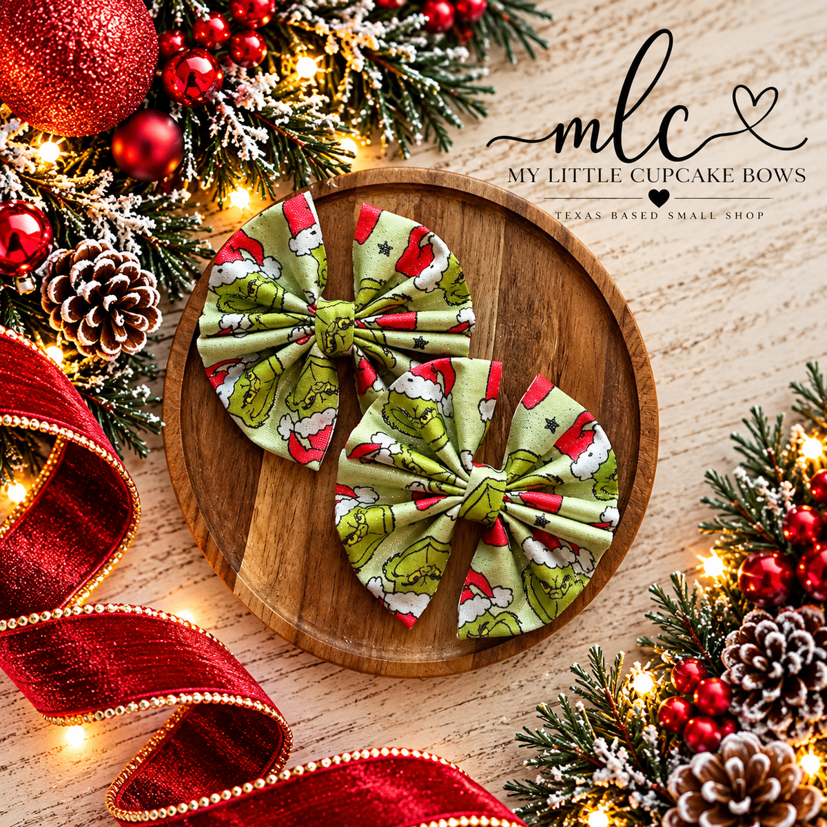 Pinkmas Ribbed Messy Bow Sets