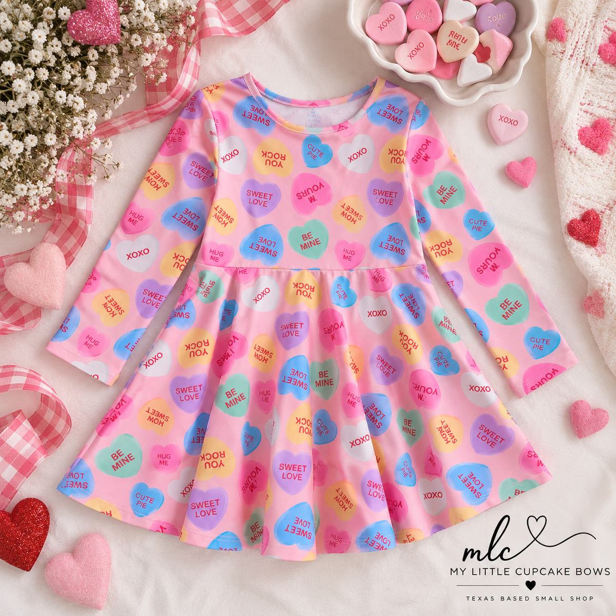 Conversation Hearts Twirl Dress
