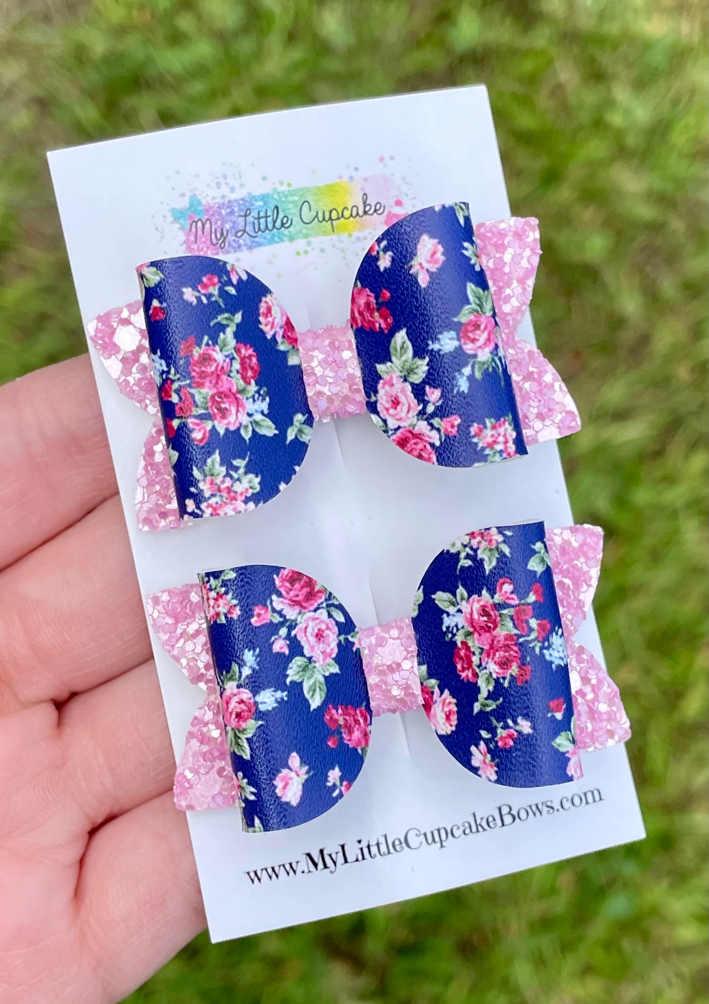 Navy & Pink Floral 2in Beauty