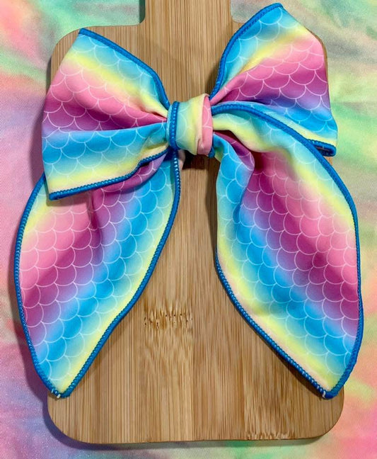 Rainbow Ombre Mermaid Scales 5.5in Serged