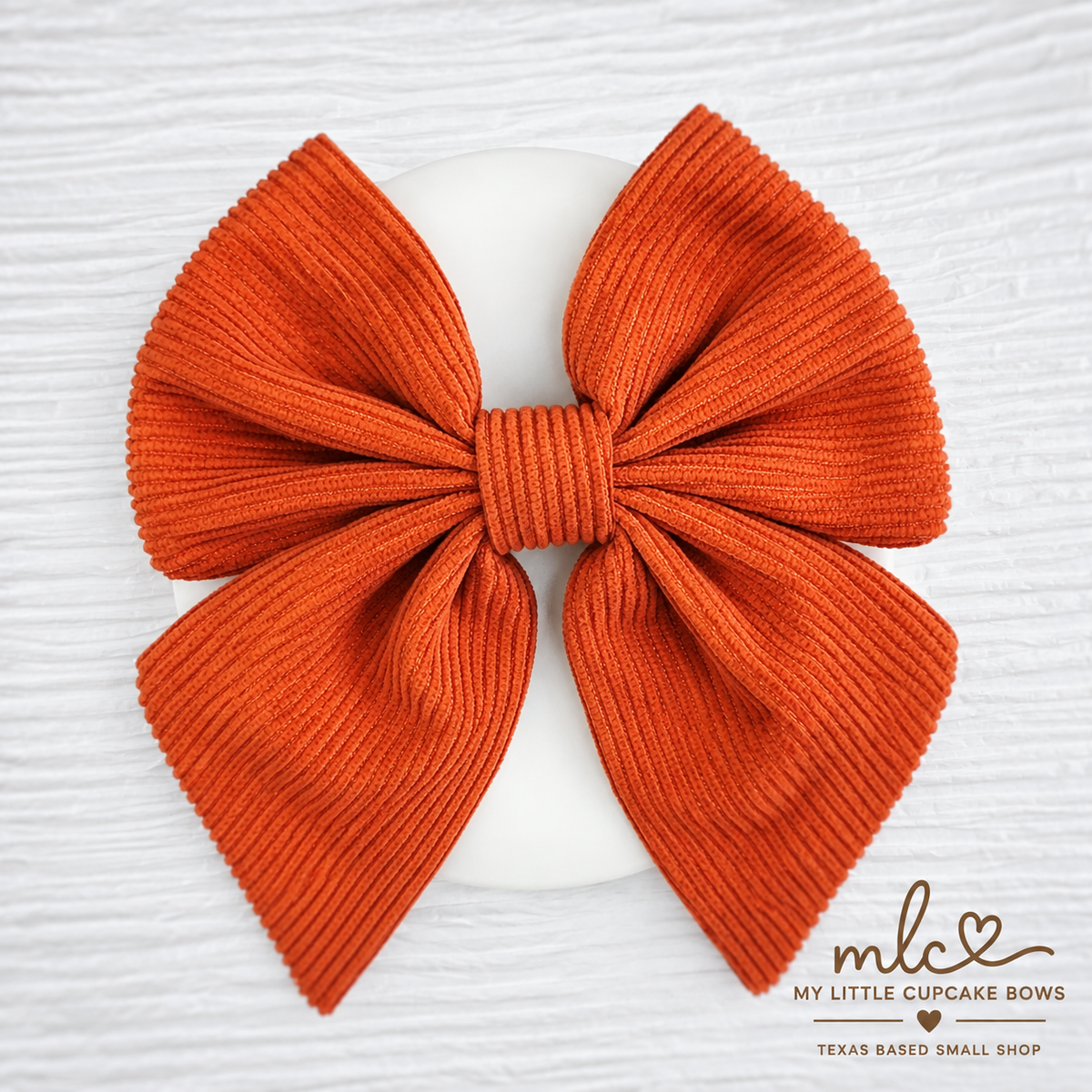 Pumpkin Orange Cord Velvet Chunky Sailor