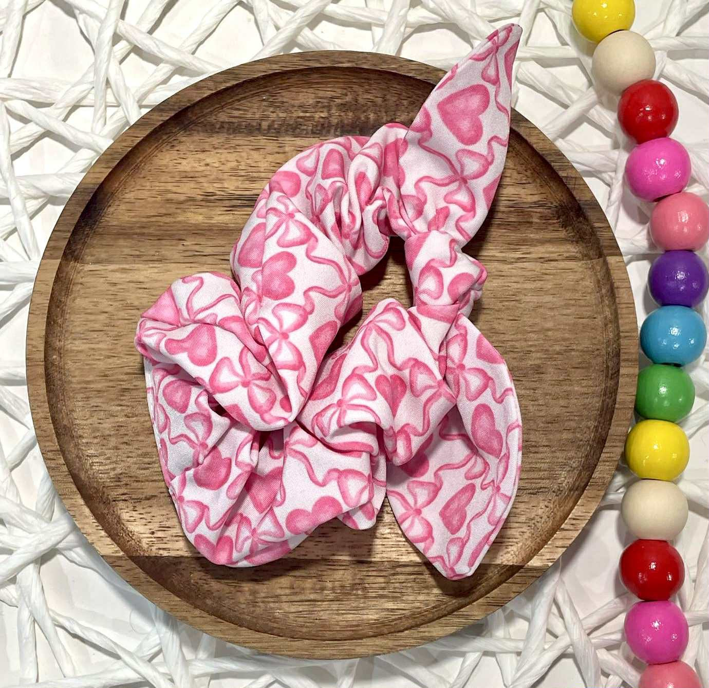 Pink Hearts & Coquettes Scrunchie