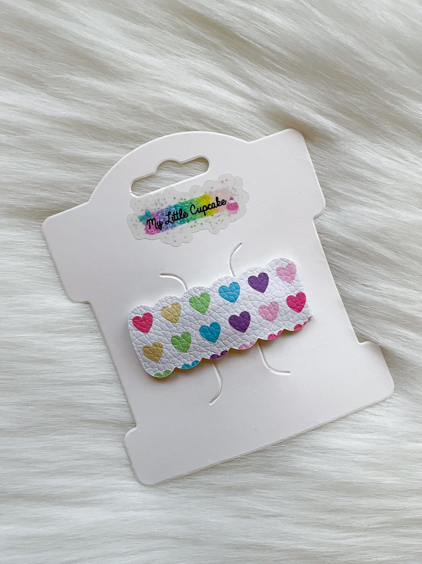 Multi Color Hearts Snap Clip