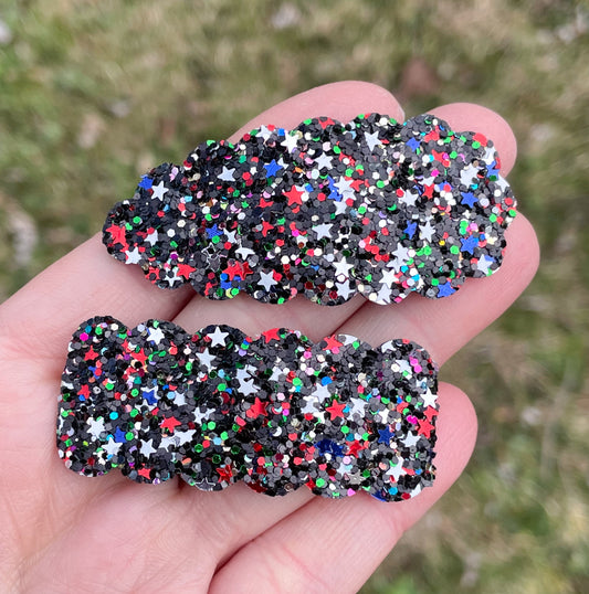 Blank Space Glitter Snap Clips