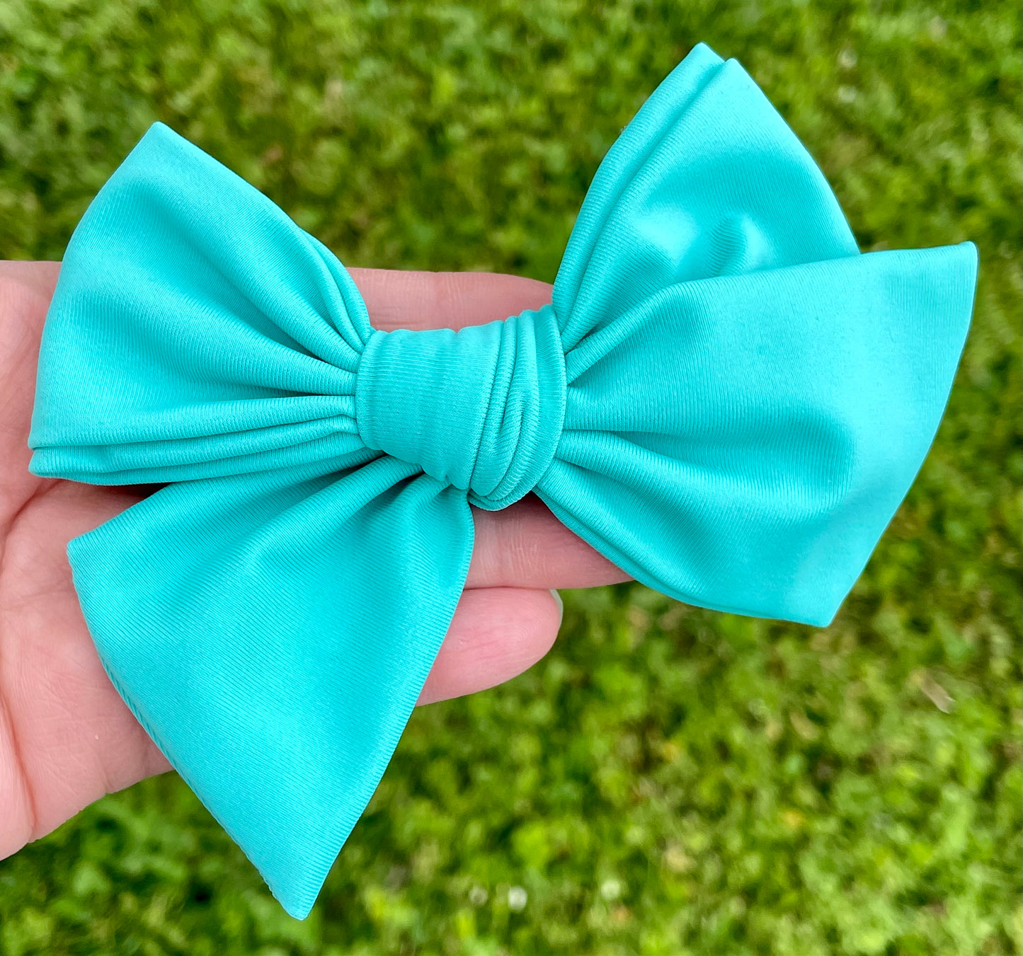 Aqua 5in Swim Hand Tied Bow