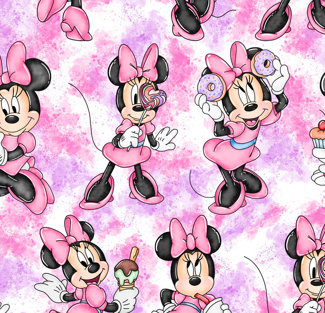 Mouse Girl Donuts Fabric Bow