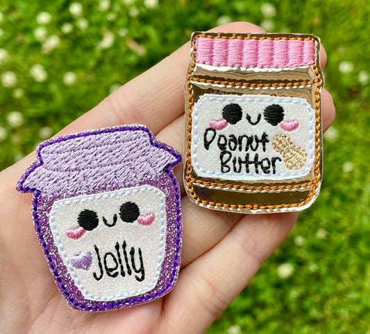 Peanut Butter & Jelly Feltie Clips