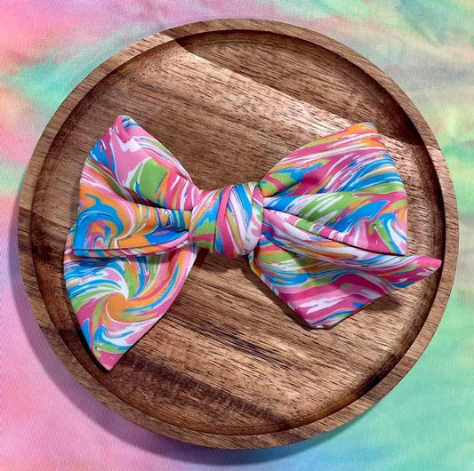 Watercolor Brushstrokes Swim 5in Hand Tied