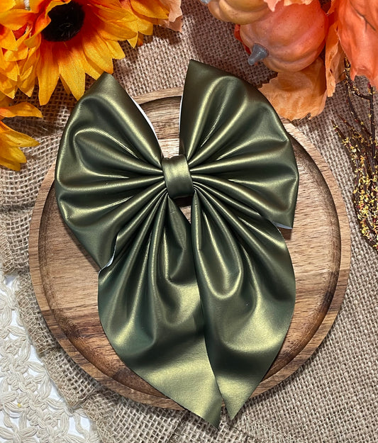 Olive Pleather Fabric