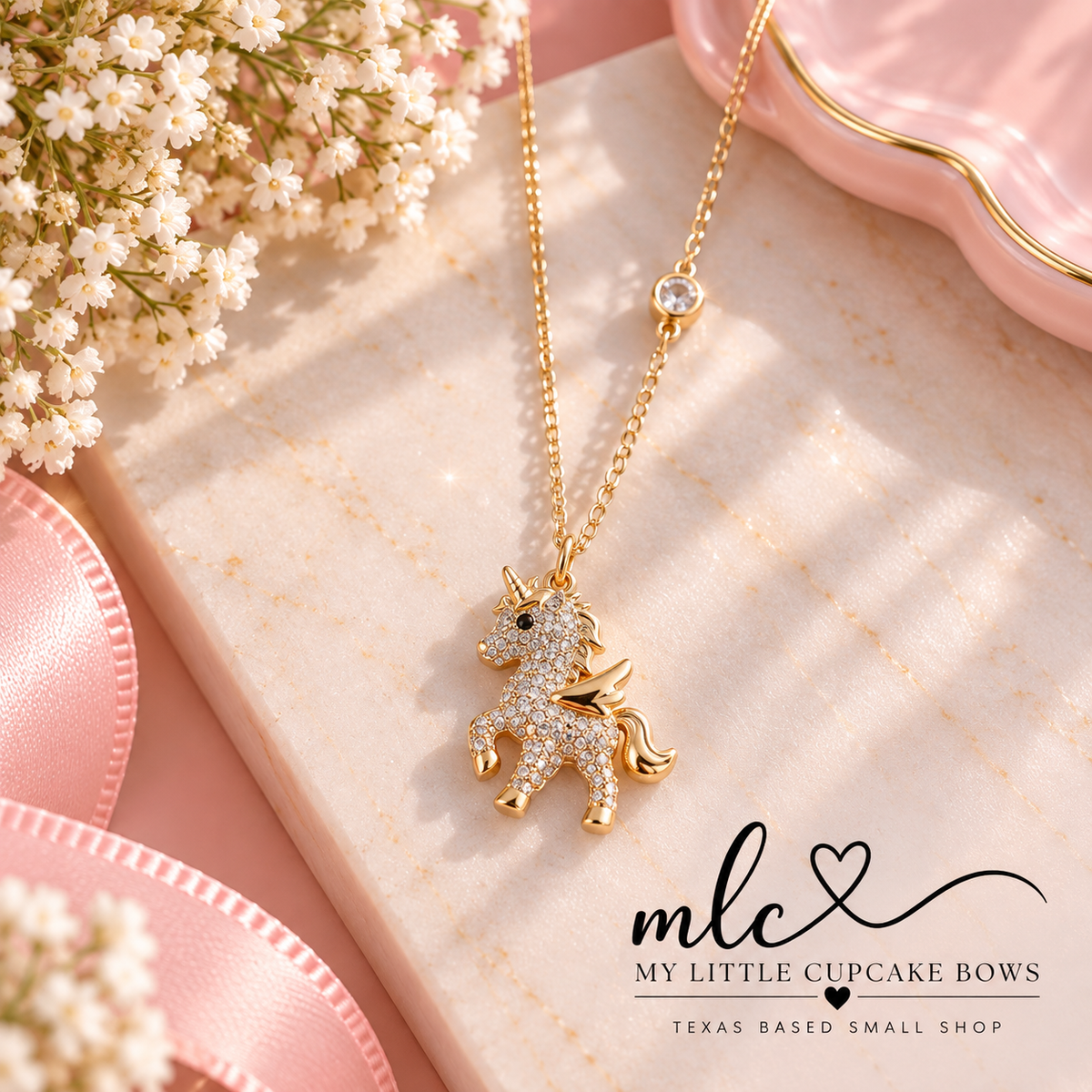 Sparkling Pegasus Necklace