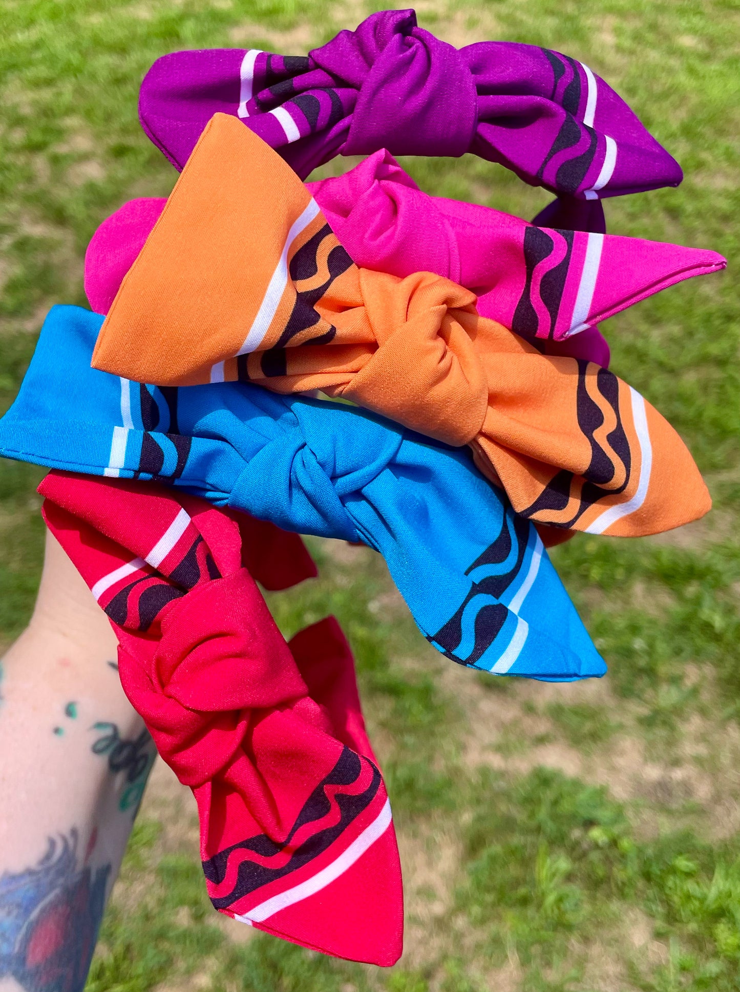 Crayons Knotted Headbands