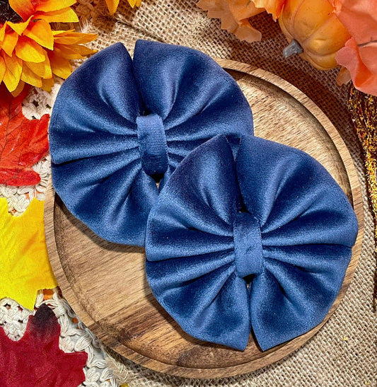 Navy Velvet Plushy Fabric
