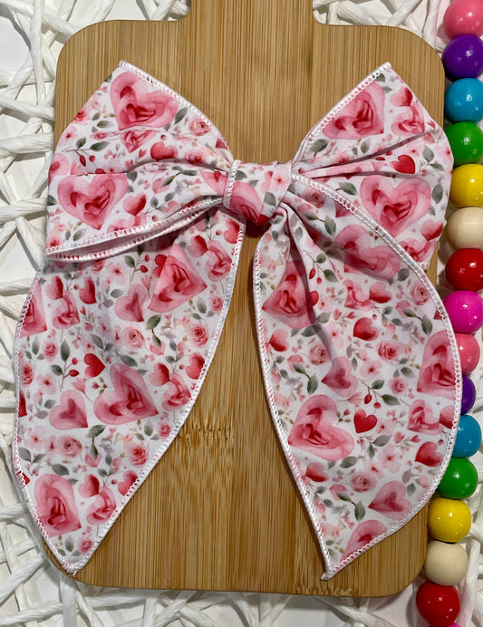 Hearts & Floral 5.5in Serged