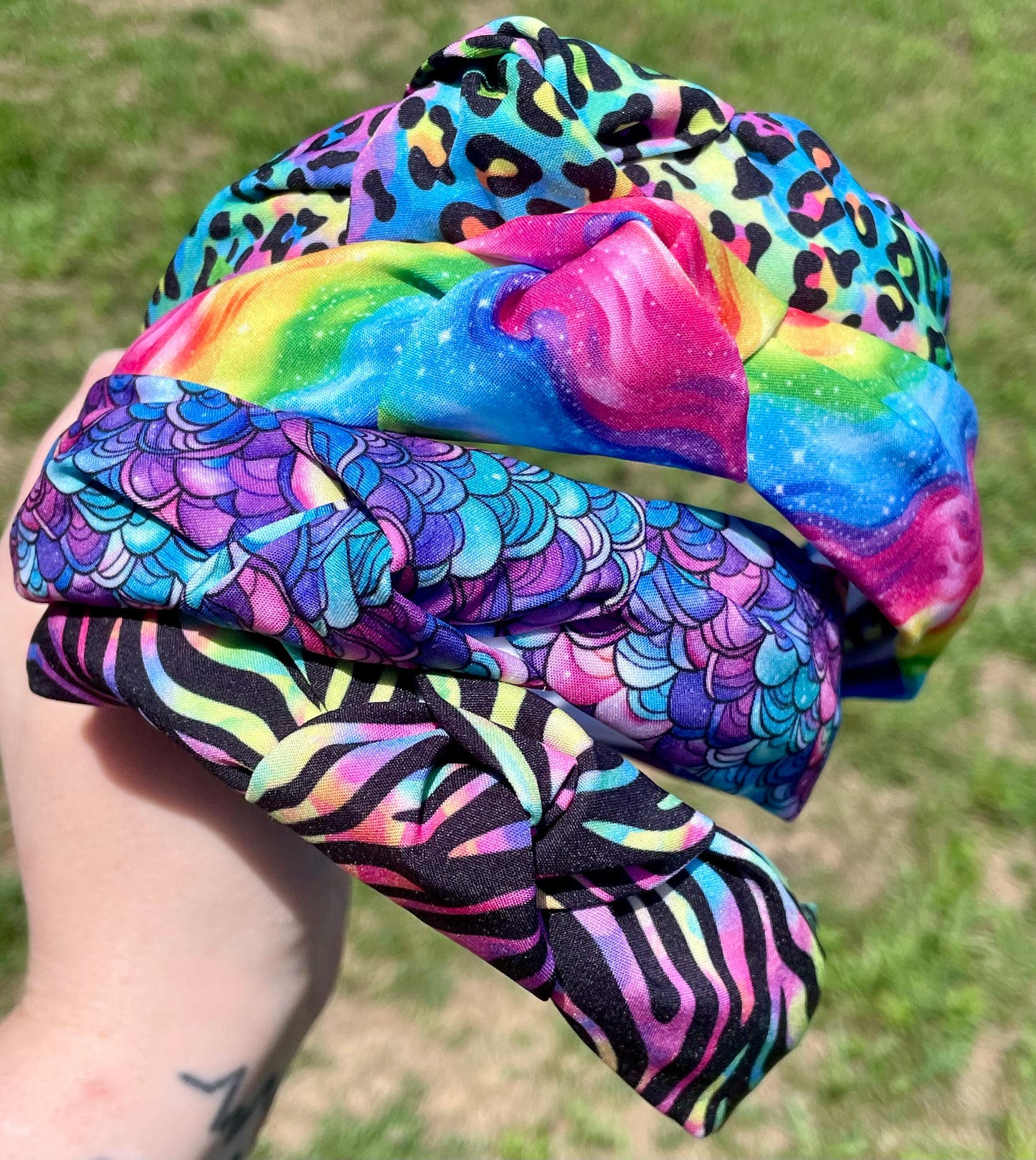 Neon Printed Knotted Headbands