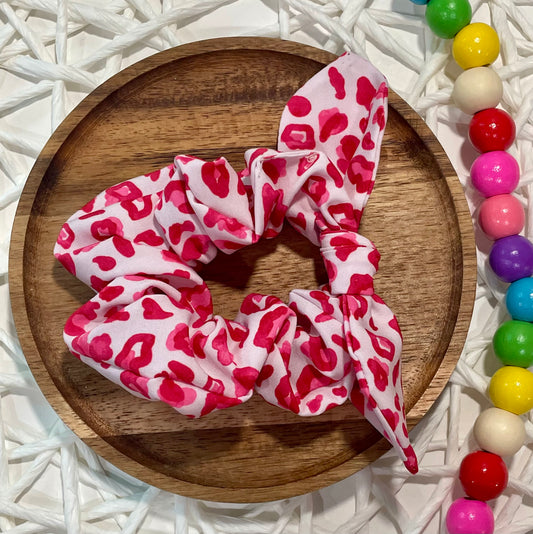 Pink & Red Cheetah Scrunchie