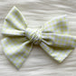 Yellow Gingham 5in Hand Tied Bow